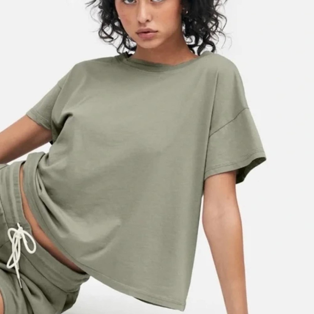 Mate the Label Organic Cotton Raw Neck Boxy Tee